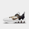Nike Giannis男款字母金钩缓震运动篮球鞋 In White/metallic Gold/black