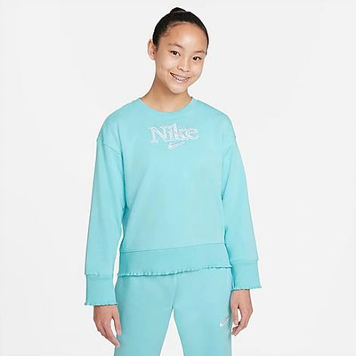 Nike Kids' Girls' Sportswear Aura Scallop Boyfriend Crewneck