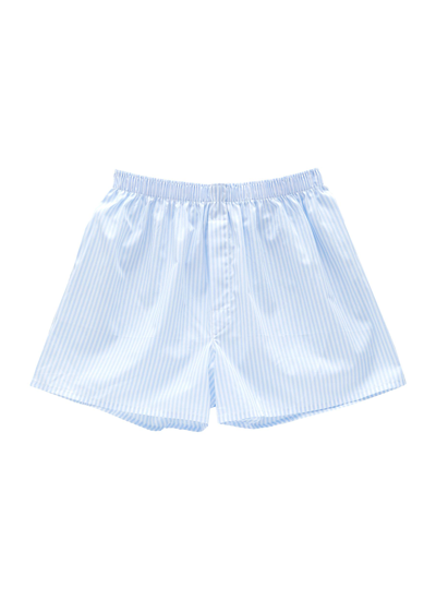 Sunspel Classic Cotton Boxer Shorts In Blue