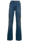 Frame Le One Flare Blue Denim Jeans In Blu