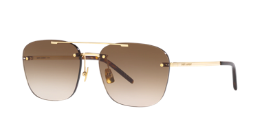 Saint Laurent Unisex Sunglass Sl 309 Rimless In Brown Gradient