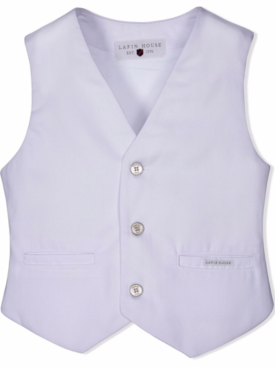 Lapin House Kids' Tailored Cotton Waistcoat In White