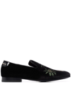 PHILIPP PLEIN PALM EMBROIDERED LOAFERS