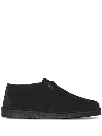 Clarks Originals Desert Suede Lace-up Shoes In Black