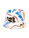 Emilio Pucci Junior Graphic Print Bucket Hat In White
