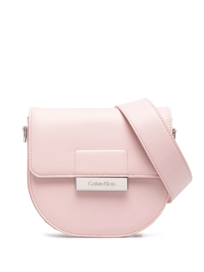 Calvin Klein Crossbody Saddle Bag In Pink