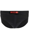 MOSCHINO LOGO-LETTERING SWIMMING TRUNKS