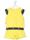 Msgm Teen Logo-tape Trimmed Tracksuit In Lime