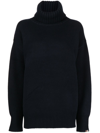 Extreme Cashmere No.20 Roll-neck Stretch-cashmere Sweater In Blue