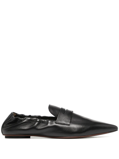 Tod's Tapered Toe Loafers In Black