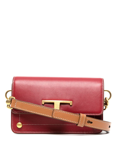 Tod's Timeless Leather Crossbody Bag In Red