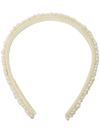 Jennifer Behr White Bailey Pearl Embellished Headband In White