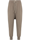 RICK OWENS DRKSHDW TAPERED DROP-CROTCH TROUSERS