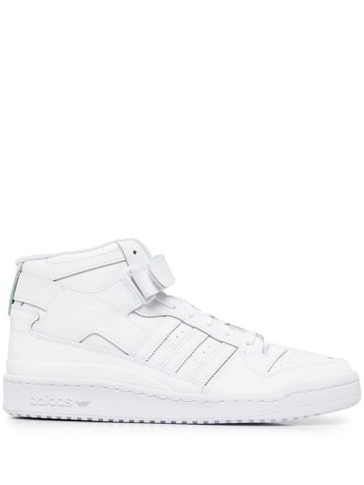 Adidas Originals White Forum Mid Sneakers