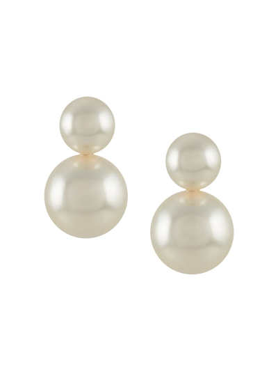 Jennifer Behr Iris Pearl-detail Earrings In White