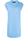 Federica Tosi Round Neck Short-sleeved T-shirt Dress In Blue