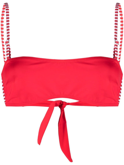Diesel Striped-strap Bikini Top In Multicolor