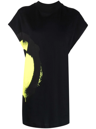 Barrow Logo-print T-shirt Dress In Black