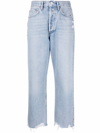 Agolde 90s Crop Loose- Straight Jeans In Blue