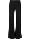 Rodebjer Flared Mid-rise Trousers In Black