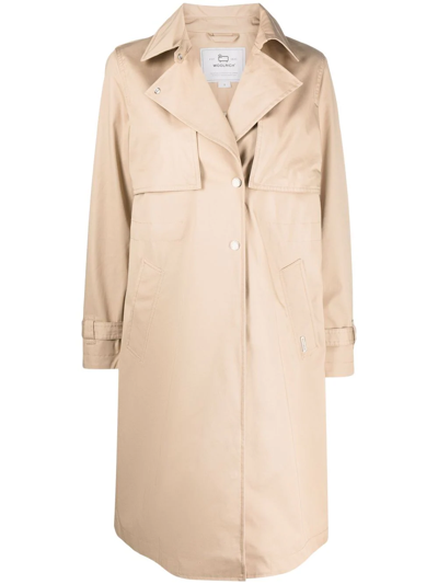 Woolrich Havice Zip-front Parka Coat In Neutrals