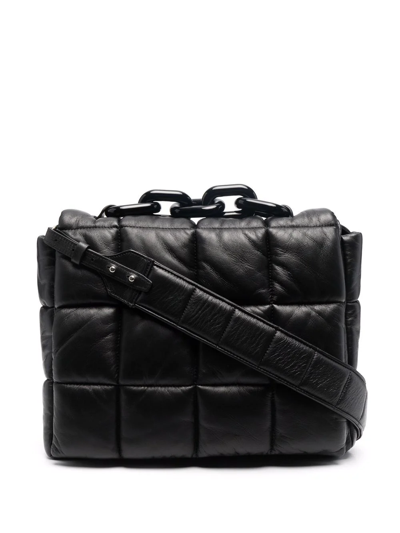 Vic Matie Nappaty Quilted Shoulder Bag In Black