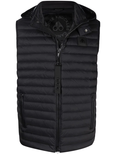 Moose Knuckles Riggin Slim Fit Quilted Vest In Black