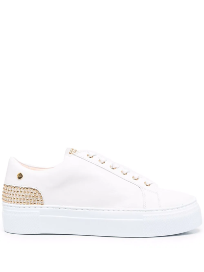 Agl Attilio Giusti Leombruni Stella Studded Platform Sneakers In White