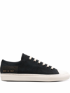 Common Projects Tournament Low Rubber-trimmed Canvas Sneakers In Black