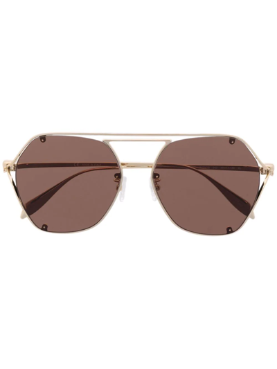 ALEXANDER MCQUEEN GEOMETRIC-FRAME SUNGLASSES