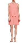 Slny Tiered Embellished Scoop Neck Dress In Sal