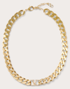Valentino Vlogo Signature Curb Chain Necklace In Gold