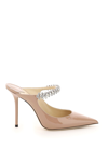 Jimmy Choo 100mm Bing Patent Leather Mules In Rosa