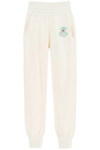 Chiara Ferragni Eyelike Slogan-print Track Pants In Beige,green