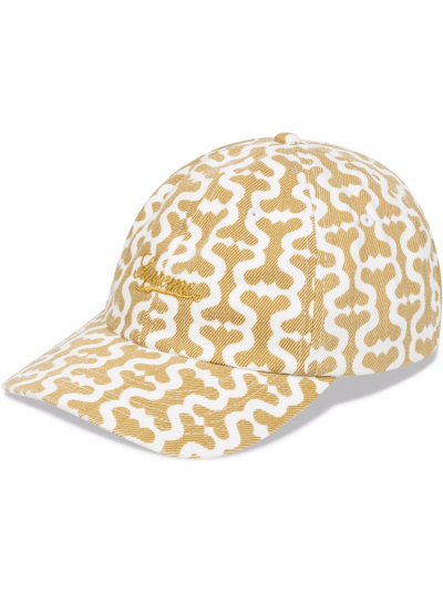 Supreme Monogram 6-panel Cap In Nude