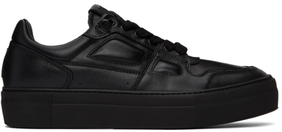 Ami Alexandre Mattiussi Black Leather Ami De Cœur Low-top Sneakers