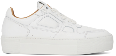 Ami Alexandre Mattiussi White Leather Ami De Cœur Low-top Sneakers In White/100