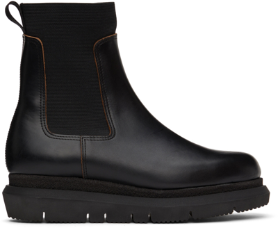 Sacai Black Side Gore Chelsea Boots