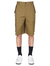 Kenzo Mesh-texture Cargo Trousers In Green