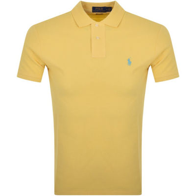 POLO RALPH LAUREN RALPH LAUREN SLIM FIT POLO T SHIRT YELLOW
