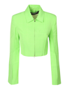 Jacquemus La Veste Limao Cropped Jacket In Green