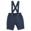 Tartine Et Chocolat Chenille-texture Crossover-straps Dungarees In Blu