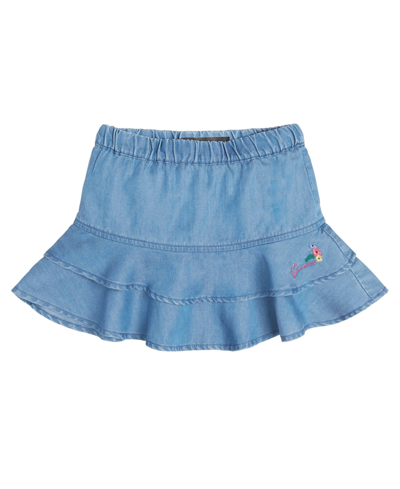 Guess Babies' Toddler Girls Tencel Chambray Ruffled Skirt In Blue