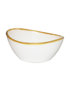 CLASSIC TOUCH 5" DESSERT BOWL WITH COLORED RIM
