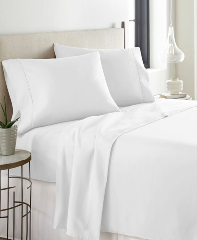 Pointehaven Heavy Weight Cotton Flannel Sheet Set, Twin In White