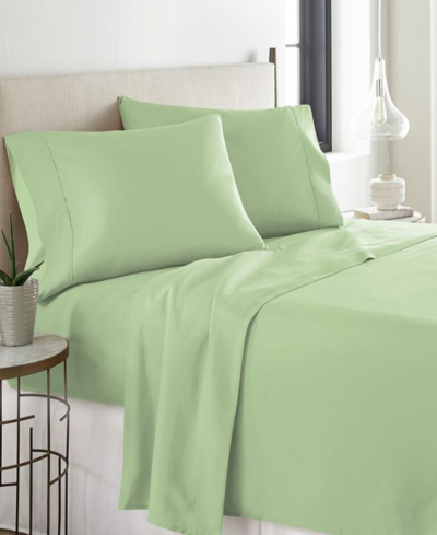 Pointehaven Heavy Weight Cotton Flannel Twin Sheet Set Bedding In Sage