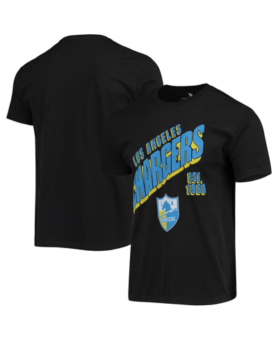 Junk Food Men's Black Los Angeles Chargers Slant T-shirt