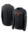 Nike Big Boys  Black Washington Commanders Team Color Split Long Sleeve T-shirt In Black