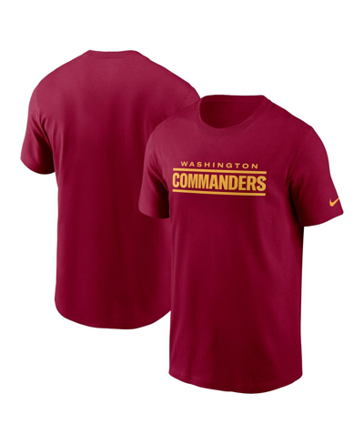 NIKE MEN'S NIKE BURGUNDY WASHINGTON COMMANDERS WORDMARK T-SHIRT