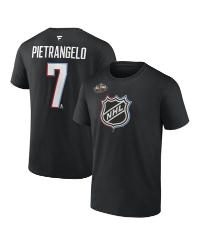 Fanatics Men's  Alex Pietrangelo Black Vegas Golden Knights 2022 Nhl All-star Game Name And Number T-